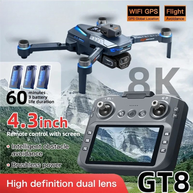 Drone Kit Professional - Drone GT8 original 8K professionnel avec